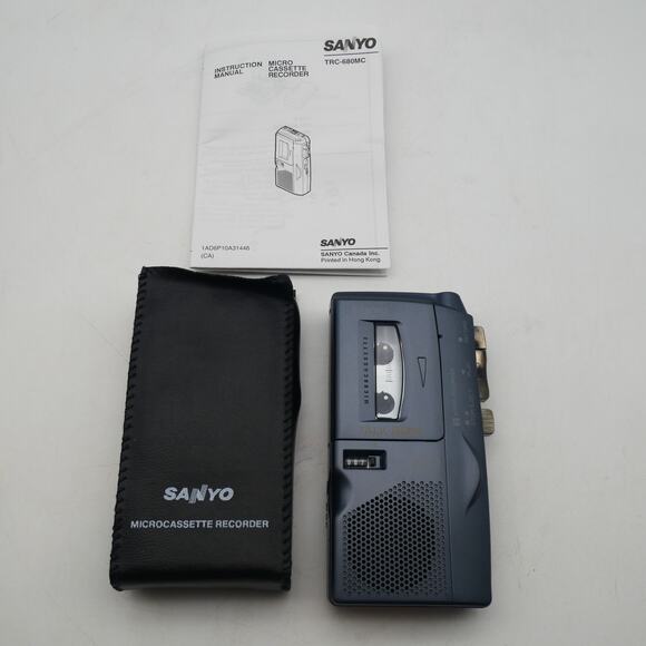 NEW Sanyo TRC 680MC Microcassette Recorder Tested and Complete - Picture 6 of 15